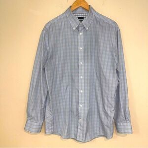 Jos A Bank Reserve Trad Fit Long Sleeve Button Down Shirt L Contrast Cuffs